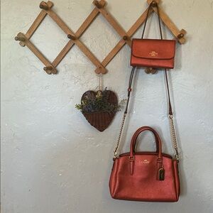Coach Red Women's Bag Set